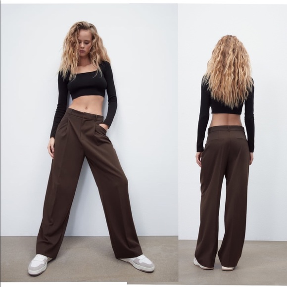 Zara full length pants brown - Picture 3 of 3